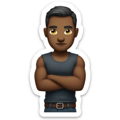 arms crossed with attitude sticker