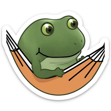 A hammock emoji, simple and cute, minimal design, no background sticker