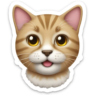 cat emoji with a mustache sticker