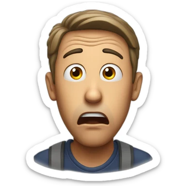 A Shocked Man sticker