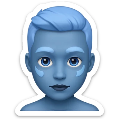 He was blue in color sticker