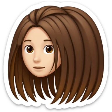 hair strand half of it is the strand and half is divided into the different layers of hair sticker