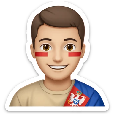 make me a emoji with serbian empire a  f sticker