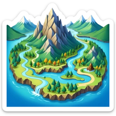fantasy map sticker