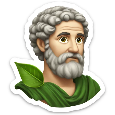 philosophus with a green laurel ancient greece sticker