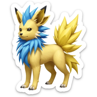 Jolteon-Luxio-Manectric-Fakémon-hybrid-creature (full body)  sticker