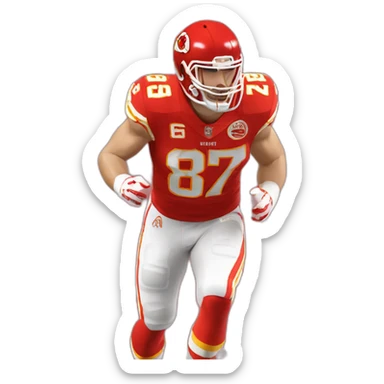 travis kelce in jersey number 87 sticker