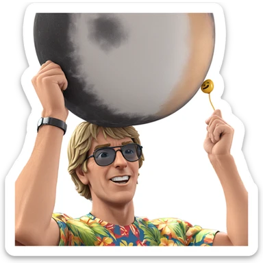 cool vibe with hawaiian shirt sticker