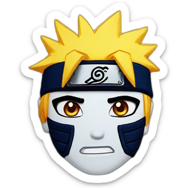 Naruto made up of embroidery sticker