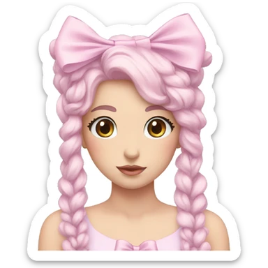 Pastel aesthetic bow sticker