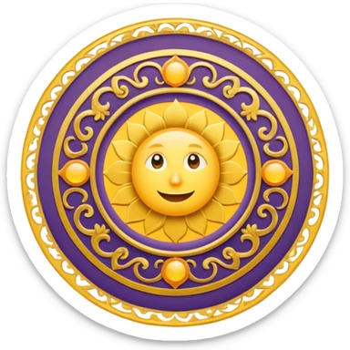 the sun riding a carpet  sticker