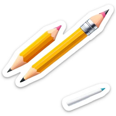 Illustration icon, pencil and brush on paper, detailed linework and vibrant colors, unfinished sketch, minimalistic style, clean lines, transparent background. sticker