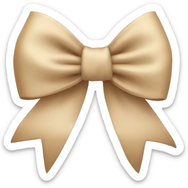 Beige bow sticker