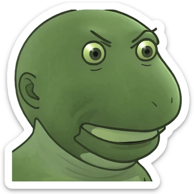 Man with rat face sticker