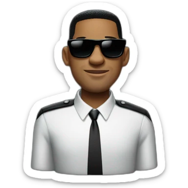 men in black will smith with sunglasses sticker