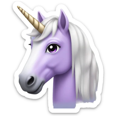 Pastel purple unicorn sticker