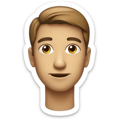 Sympathetic human face sticker