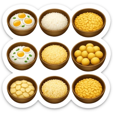 distintos tips de pan y arroz sticker