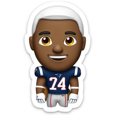 gingerbread Patriots player sticker
