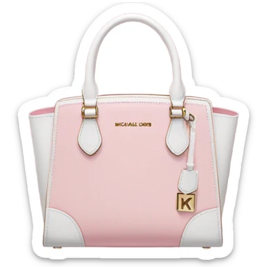 Pink and white Michael Kors purse realistic sticker