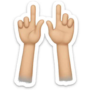 midde finger and index finger click emoji sticker