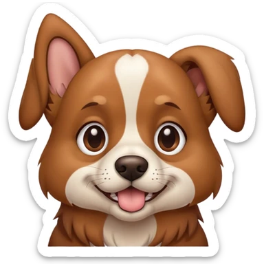 Dog flipping you off sticker