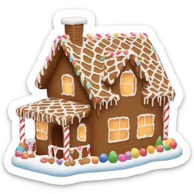 Aesthetic gingerbread house sticker