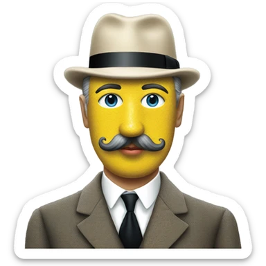 René Magritte's Lovers sticker