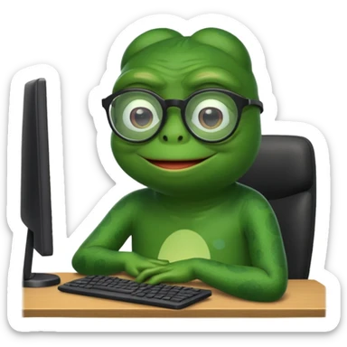 pepe the frog computer  sticker