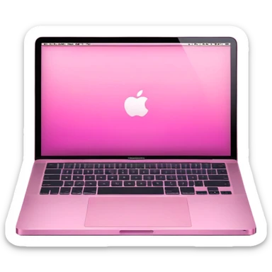 Pink MacBook Pro  sticker