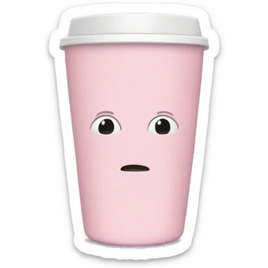 Light pink tumbler without face sticker
