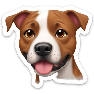 Red fawn English staffy sticker