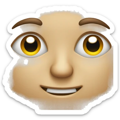 Face with eye roll and smile sticker