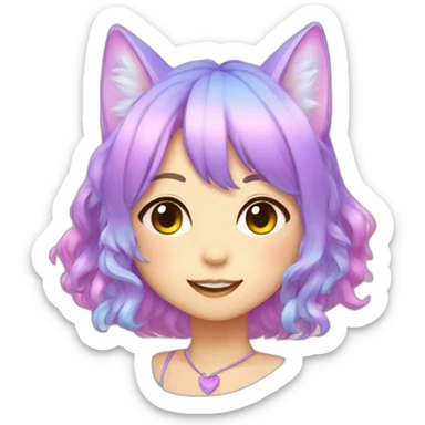 chromatic Neko girl sticker