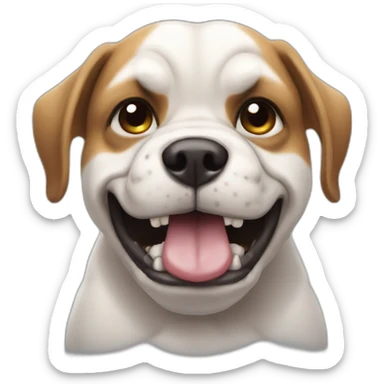 Beabull little white and  messed up bottom teeth sticker