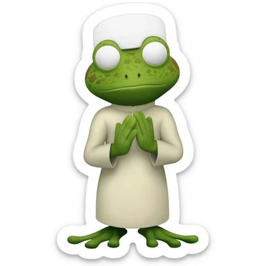 pepe frog muslim pray sticker