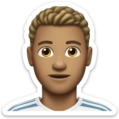 Light skinned male soccer player in jersey  sticker