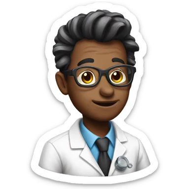 scientist skunk sticker