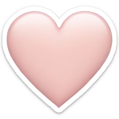 very pale pink heart shape sticker