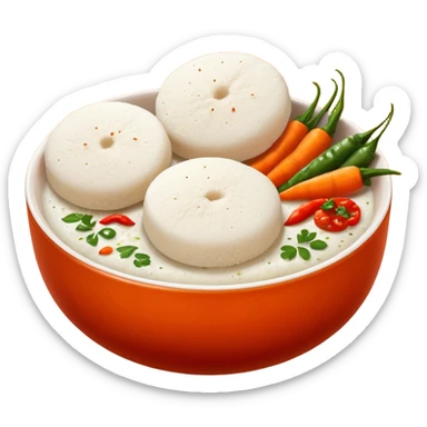 Idli and sambar sticker