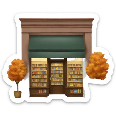 Bookstore in fall sticker