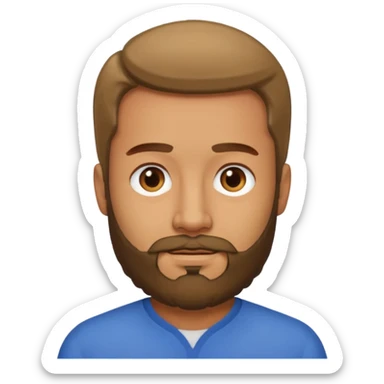 a man with sideburns beard sticker