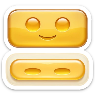 two or three rectangular wax strips, overlapped, white paper or fabric backing, visible yellowish translucent wax center, clean rounded edges, single-use beauty care, soft lighting, subtle shadows, emoji scale sticker