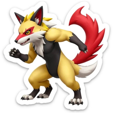 Zeraora-Zangoose-Obstagoon-fusion sticker