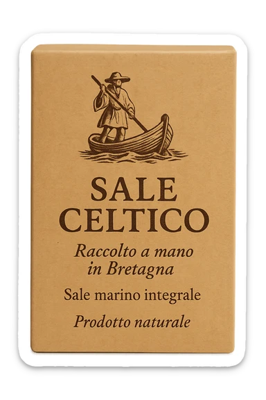 Sale celtico, scatola in italiano sticker