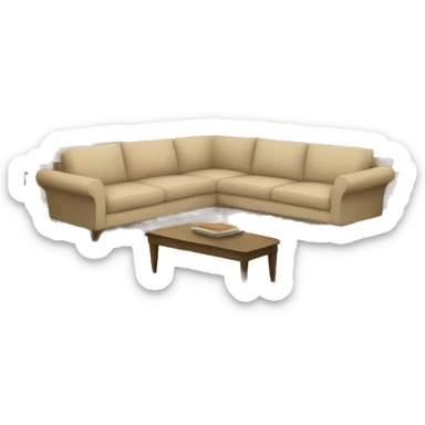 Large beige living room sticker