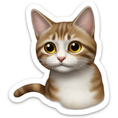 Chat tenant une noisette sticker