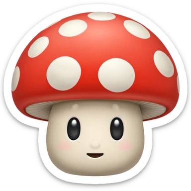 Button mushroom sticker