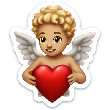 Valentines cherub sticker