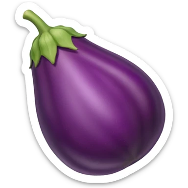 eggplant with an x over it sticker